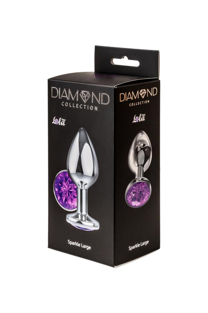 Анальная пробка Diamond Purple Sparkle Large 4010-05