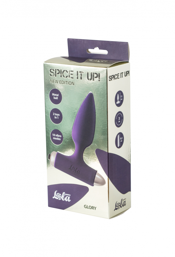 Анальная пробка с вибрацией Spice it up New Edition Glory Ultraviolet 8015-04