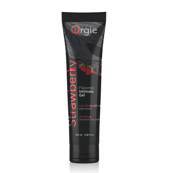 Съедобный интимный гель Orgie Lube Tube Strawberry, 100 мл